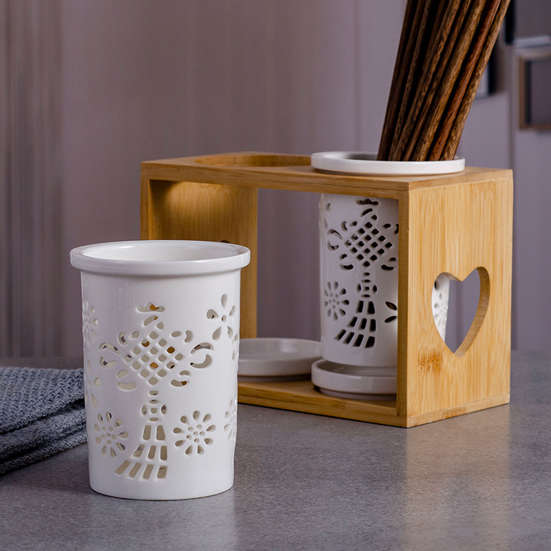 Chopsticks Holder Hollow Design Household Creative Drain Chopstick Barrel Chopsticks Cage Kitchen Storage Rack Fast Dragon Chopsticks Basket