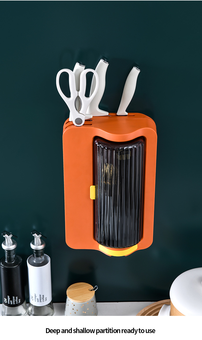 New Rotatable Chopsticks Box Wall-Mounted Punch-Free Kitchen Drain Chopsticks Cage Chopsticks Box Storage Cage New Rotatable Chopsticks Box Wall-Mounted Punch-Free Kitchen Drain Chopsticks Cage Chopsticks Box Storage Cage