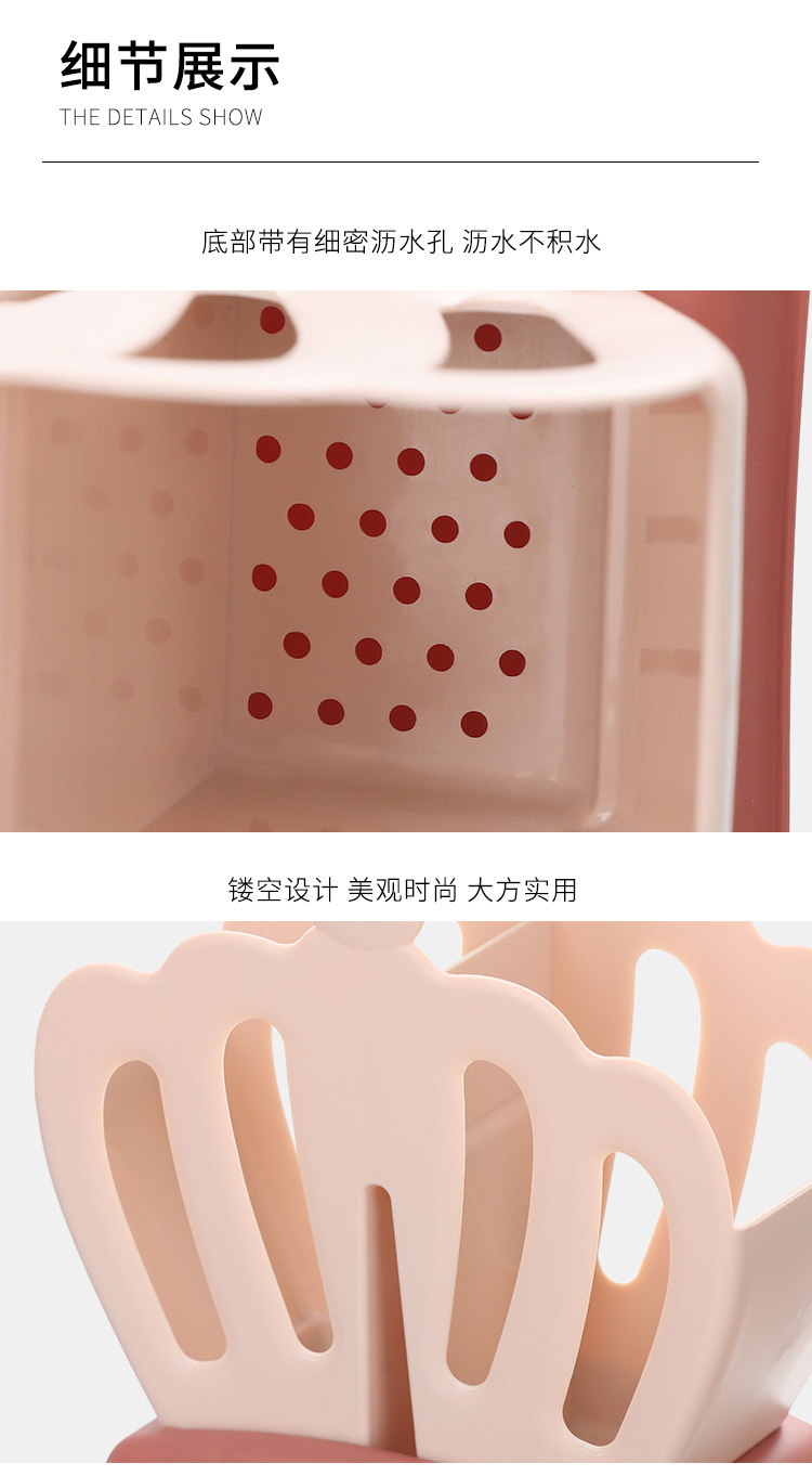 Crown Chopsticks Holder Household Kitchen Knife and Fork Spoon Chopsticks Box Plastic Draining Storage Tableware Chopsticks Cage Storage Rack Crown Chopsticks Holder Household Kitchen Knife and Fork Spoon Chopsticks Box Plastic Draining Storage Tableware Chopsticks Cage Storage Rack