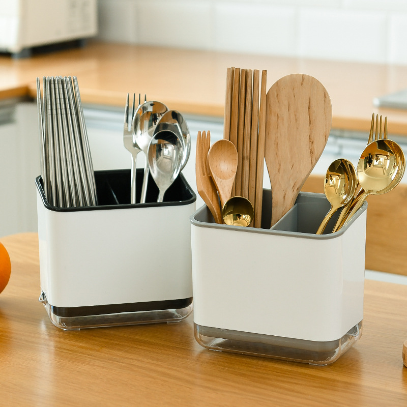 Grid Drain Tableware Chopsticks Box Tube Home Knife Holder Kitchen Storage Rack Storage Rack Household Draining Bucket Chopsticks Cage