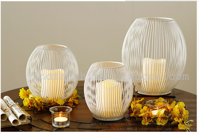 Iron cage lantern Candlestick LED lamp Iron Candle Factory Direct Iron cage lantern Candlestick LED lamp Iron Candle Factory Direct