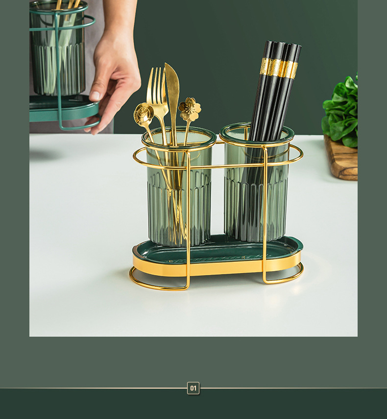 Light Luxury Chopsticks Rack Household Chopstick Barrel Drain Chopsticks Tube Wall-Mounted Kitchen Storage Box Chopsticks Basket Chopsticks Cage Light Luxury Chopsticks Rack Household Chopstick Barrel Drain Chopsticks Tube Wall-Mounted Kitchen Storage Box Chopsticks Basket Chopsticks Cage