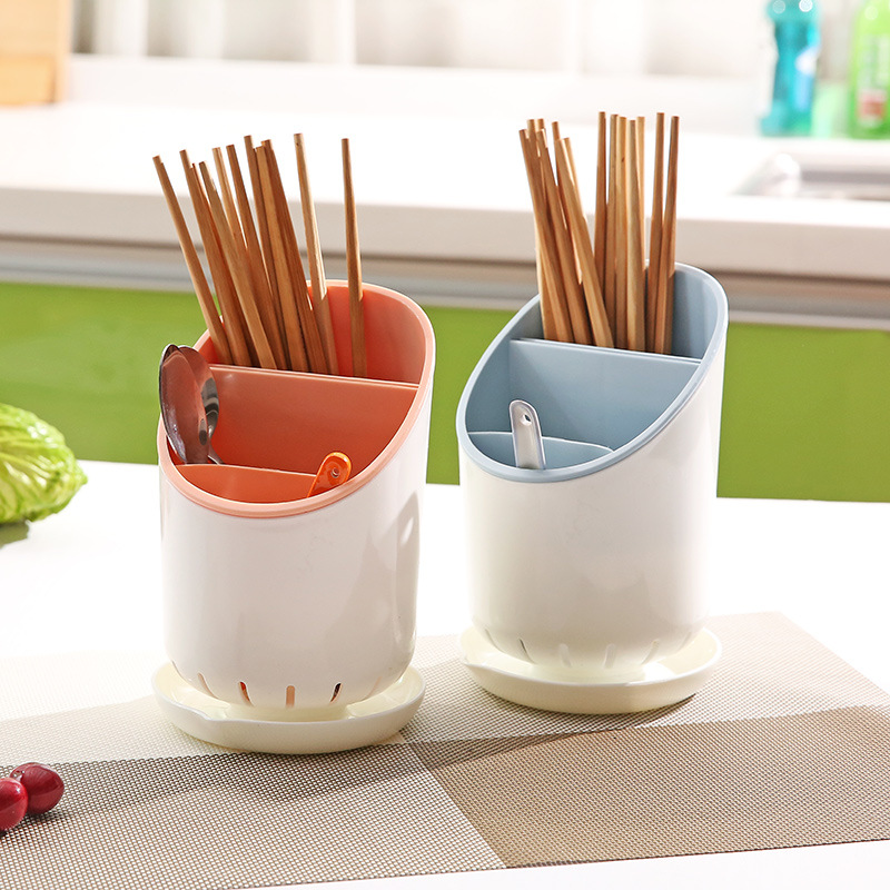 Kitchen Plastic Drain Chopsticks Cage Spoon Rack Chopsticks Cage Multi-Functional Kitchen Cutlery Storage Rack Chopsticks Holder