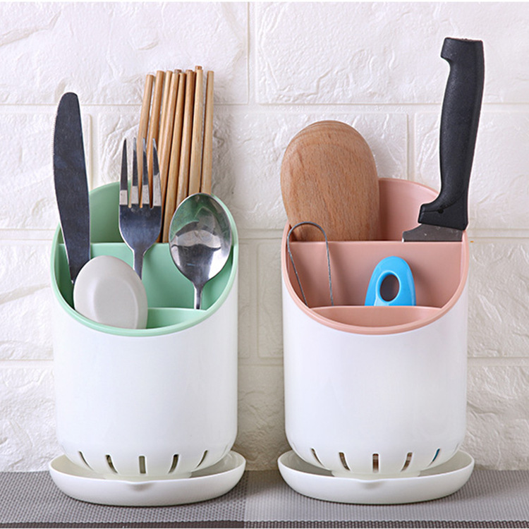 Kitchen Plastic Drain Chopsticks Cage Spoon Rack Chopsticks Cage Multi-Functional Kitchen Cutlery Storage Rack Chopsticks Holder