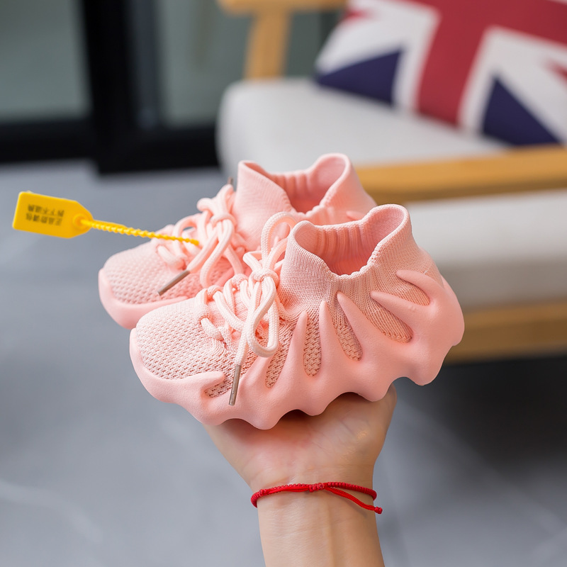 21 Autumn New Children Octopus Coconut Shoes Boys Breathable Small Cage Bag Volcano Sports Shoes Baby Girl Sock Shoes