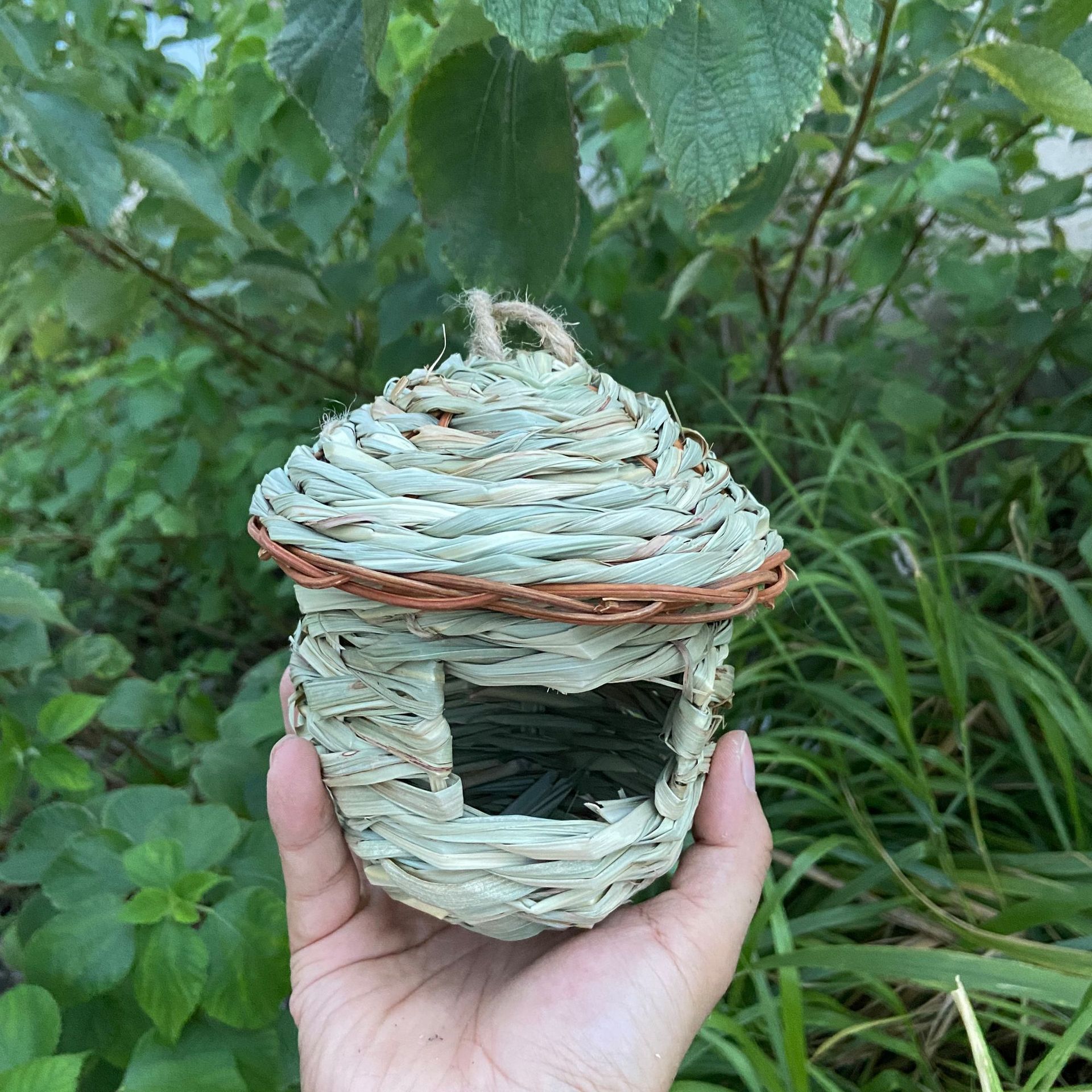 Cross-Border Supply Popular Pet Supplies Hand-Woven Bird Nest Ecological Bird Cage Decoration Garden Natural Landscape Bird Nest