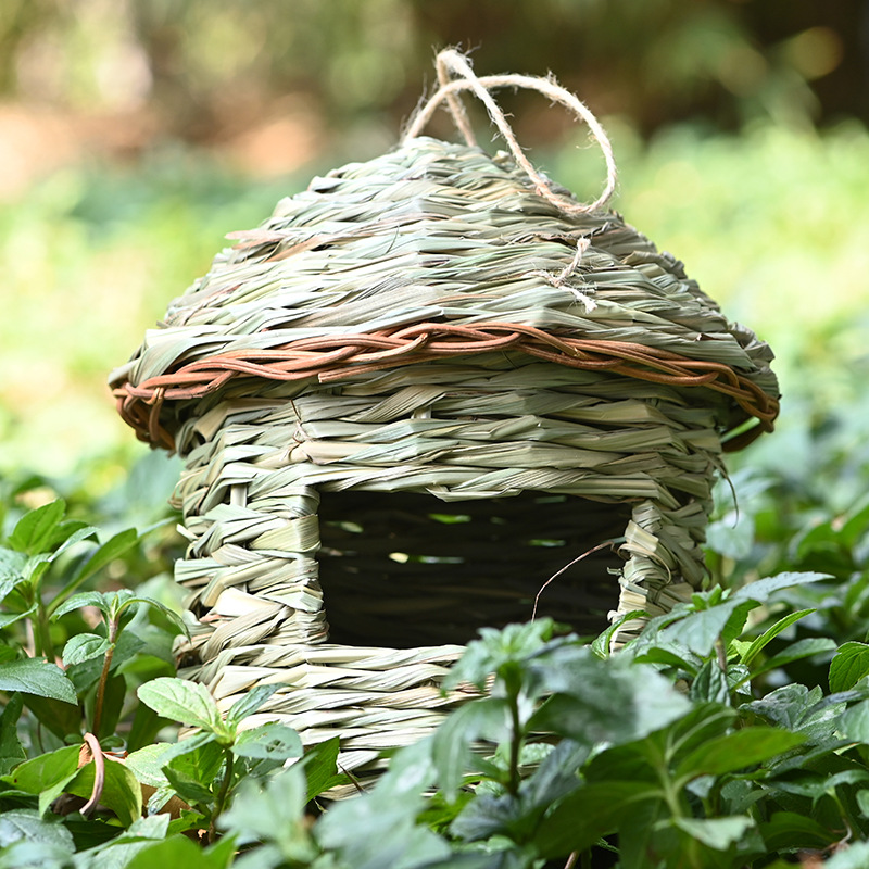 Cross-Border Supply Popular Pet Supplies Hand-Woven Bird Nest Ecological Bird Cage Decoration Garden Natural Landscape Bird Nest