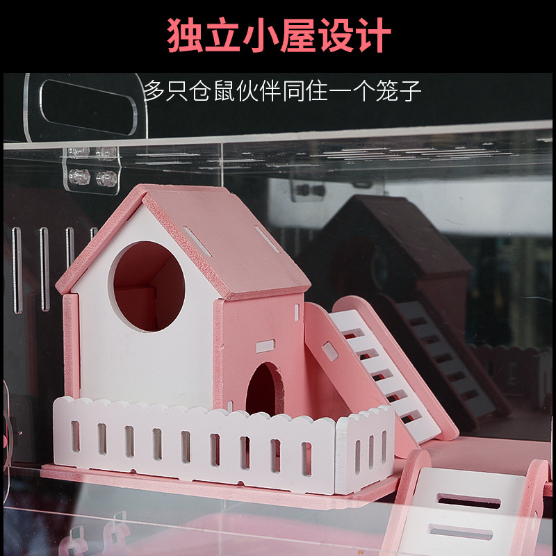 Tray Hamster Cage Acrylic Double Large Villa Nest Package Supplies Set Complete Cheap Large