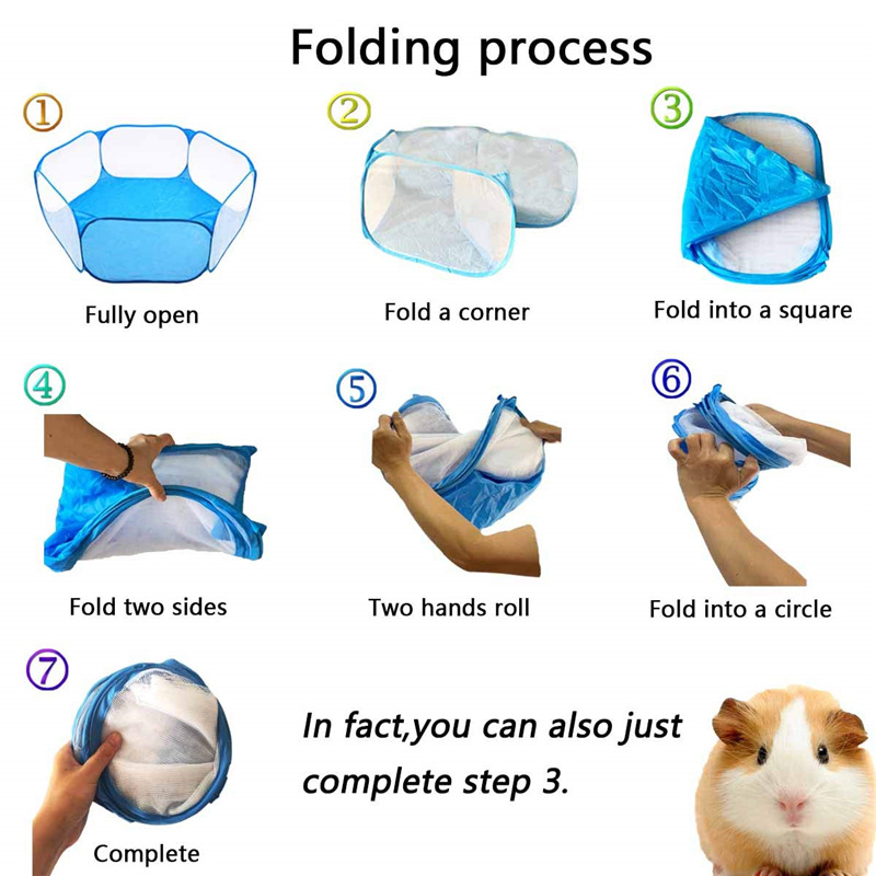Amazon Hot Portable Small Animal Game Fence Folding Outdoor Indoor Exercise Pet Cage Tent