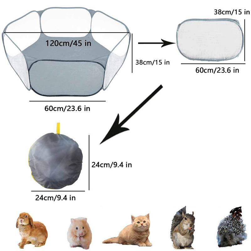 Amazon Hot Portable Small Animal Game Fence Folding Outdoor Indoor Exercise Pet Cage Tent
