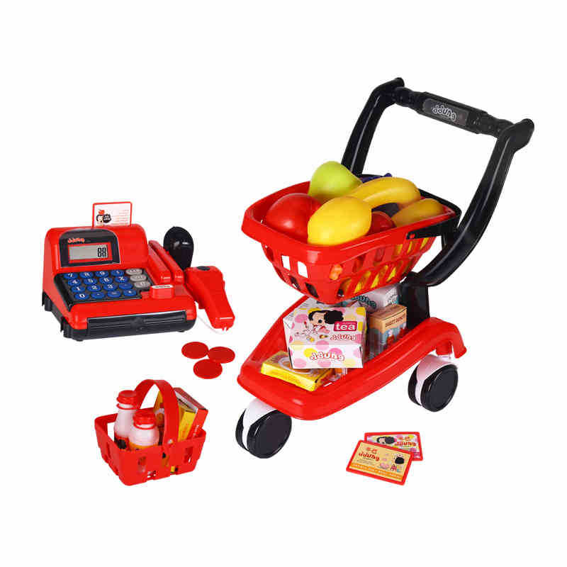 Ddung/Ddung Educational Toys Shopping Cart Cash Register Combination Baby House Playing Simulation Toys Children Gifts
