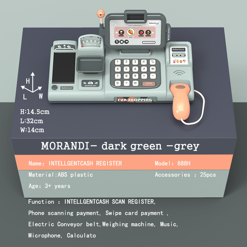 Cross-Border Children's Intelligent Voice Recognition Cash Register Toy Scanning Sound Amplifier Calculator Mobile Payment Cash Register Cross-Border Children's Intelligent Voice Recognition Cash Register Toy Scanning Sound Amplifier Calculator Mobile Payment Cash Register