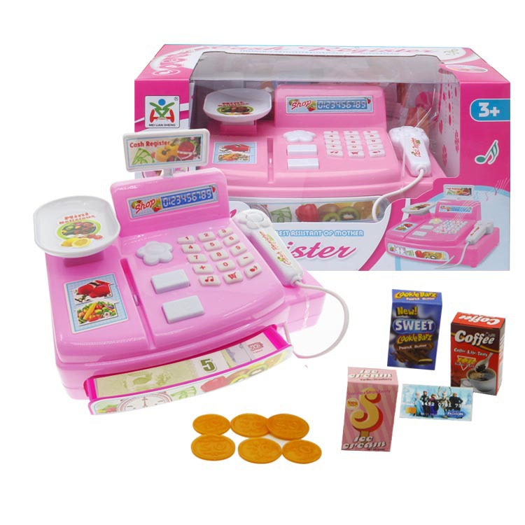 Foreign Trade Puzzle Multi-Functional Simulation Cash Register Toy Home Appliance Series Children Play House Electric with Light Music Foreign Trade Puzzle Multi-Functional Simulation Cash Register Toy Home Appliance Series Children Play House Electric with Light Music
