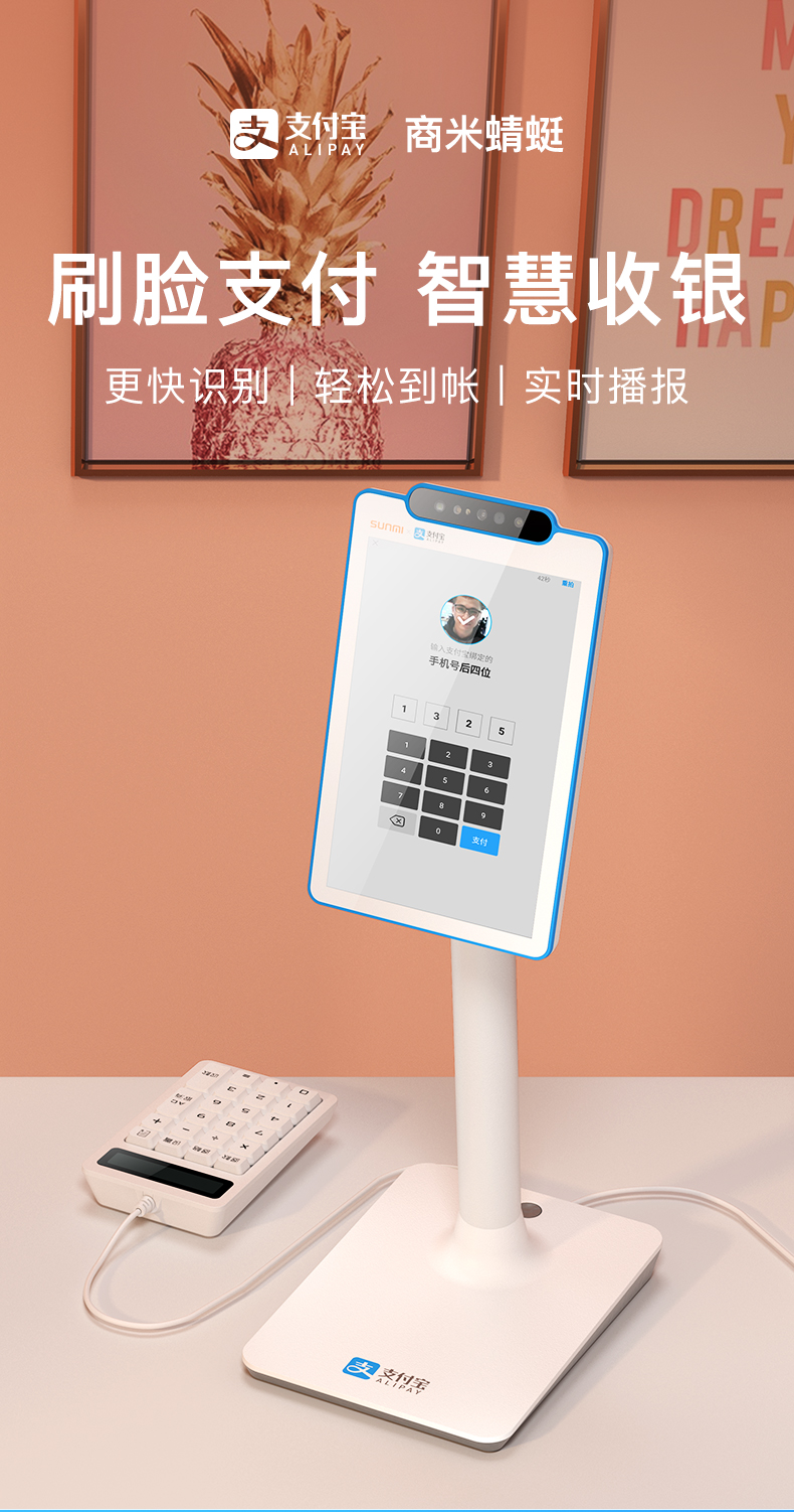 dragonfly T3B00 face brush payment machine alipay cash register face recognition face brush money collection equipment