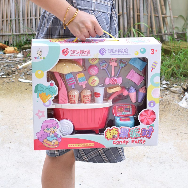Children Play House Toy Supermarket Cash Register Lottery Machine Ice-Cream Vehicle Multi-Functional Girls Playing House Gift Gifts Children Play House Toy Supermarket Cash Register Lottery Machine Ice-Cream Vehicle Multi-Functional Girls Playing House Gift Gifts