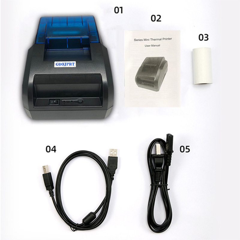 57 Purchase, Sale and Storage Supermarket Cash Register Bill Receipt Machine Meituan Eleme Take-out Ordering Machine Miniature Thermal Printer