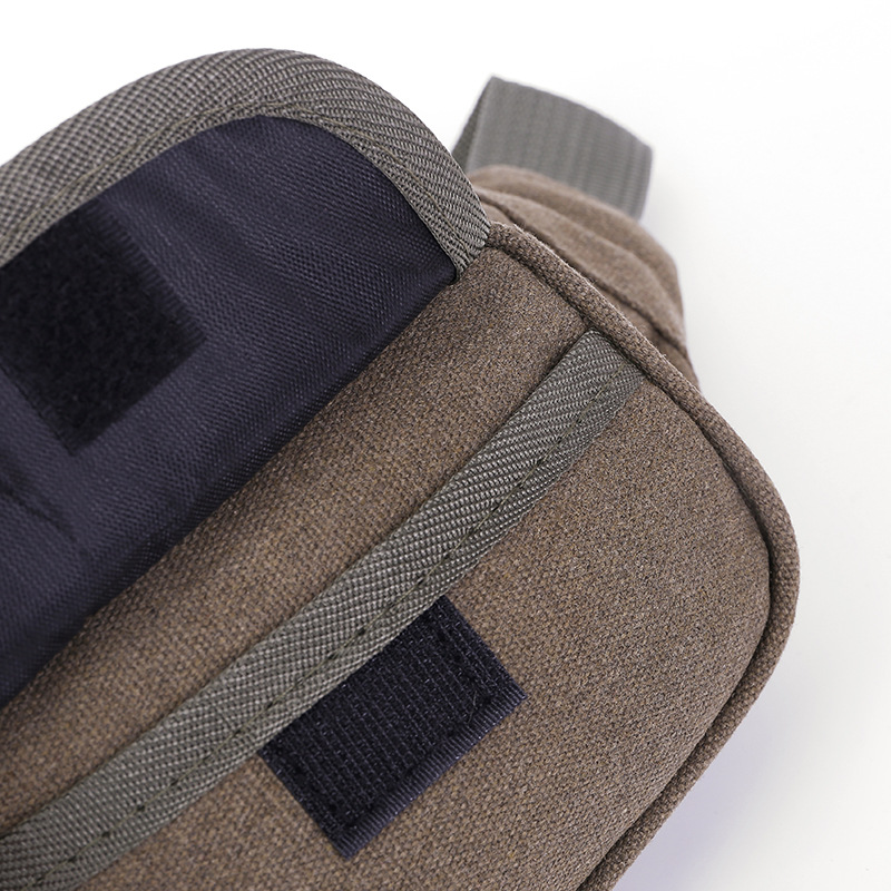New Waist Bag Men&#039;s and Women&#039;s Multifunctional Multi-Layer Canvas Cash Register Business Bag Wear-Resistant Outdoor Sports Mobile Phone Bag Wallet
