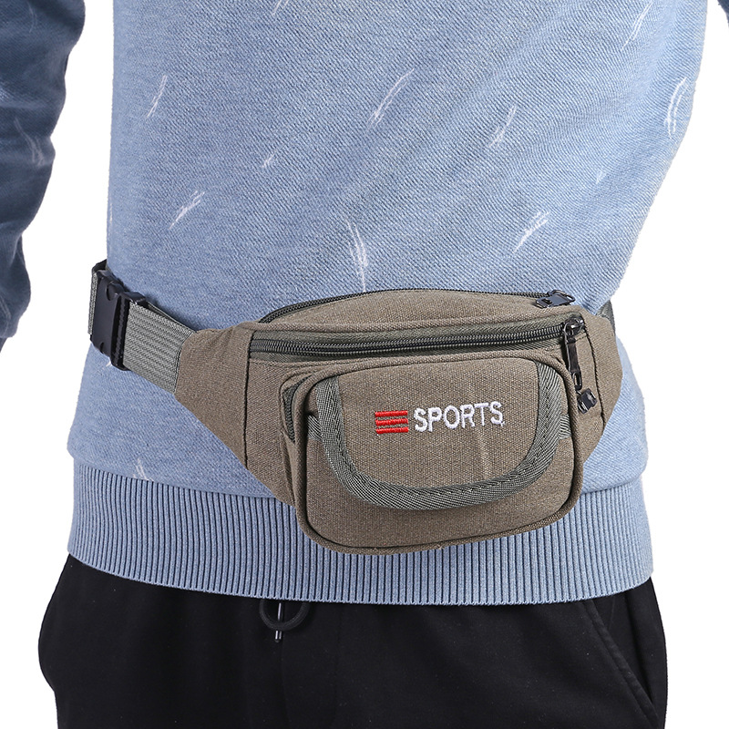 New Waist Bag Men's and Women's Multifunctional Multi-Layer Canvas Cash Register Business Bag Wear-Resistant Outdoor Sports Mobile Phone Bag Wallet New Waist Bag Men's and Women's Multifunctional Multi-Layer Canvas Cash Register Business Bag Wear-Resistant Outdoor Sports Mobile Phone Bag Wallet