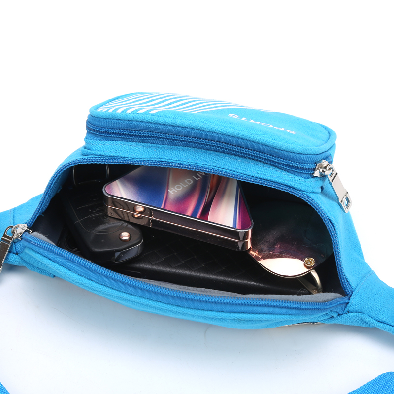 Sports Waist Bag Men&#039;s and Women&#039;s New Canvas Multi-Functional Large Capacity Cash Bags Mobile Phone Men&#039;s Cash Register Business Bag