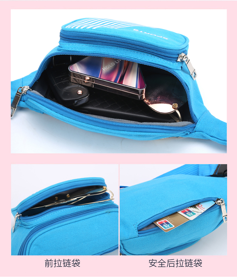 Sports Waist Bag Unisex New Canvas Multi-Functional Large Capacity Cash Bags Mobile Phone Men Cash Register Business Bag Sports Waist Bag Unisex New Canvas Multi-Functional Large Capacity Cash Bags Mobile Phone Men Cash Register Business Bag