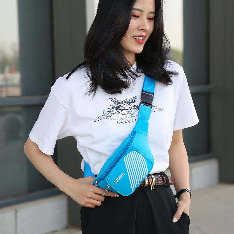 Sports Waist Bag Men&#039;s and Women&#039;s New Canvas Multi-Functional Large Capacity Cash Bags Mobile Phone Men&#039;s Cash Register Business Bag