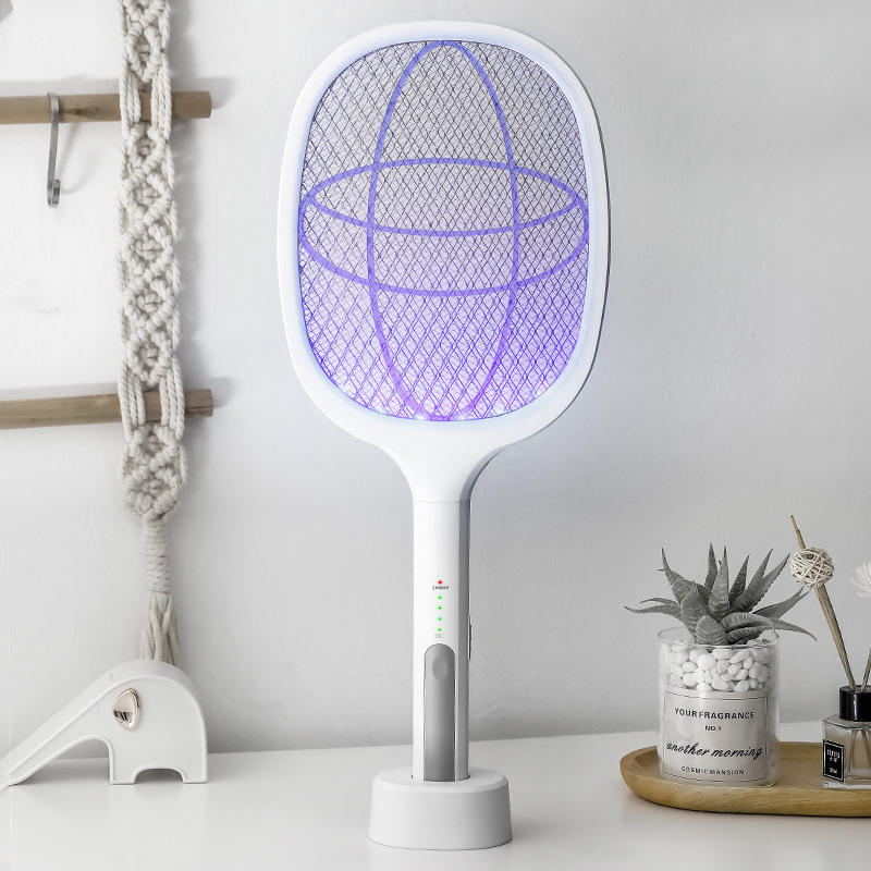 USB Rechargeable Mosquito Swatter Indoor Lithium Battery Electric Mosquito Swatter Summer Dual-Use Mosquito Killer Electrical Appliance Factory Wholesale