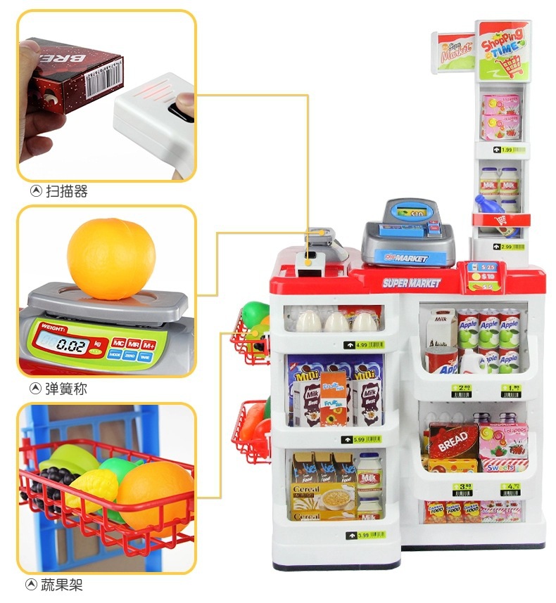 Play House Children's Kitchen Kitchenware Cooking Toys Workbench Quick Bar Supermarket Stall Shopping Cart Cash Register Play House Children's Kitchen Kitchenware Cooking Toys Workbench Quick Bar Supermarket Stall Shopping Cart Cash Register