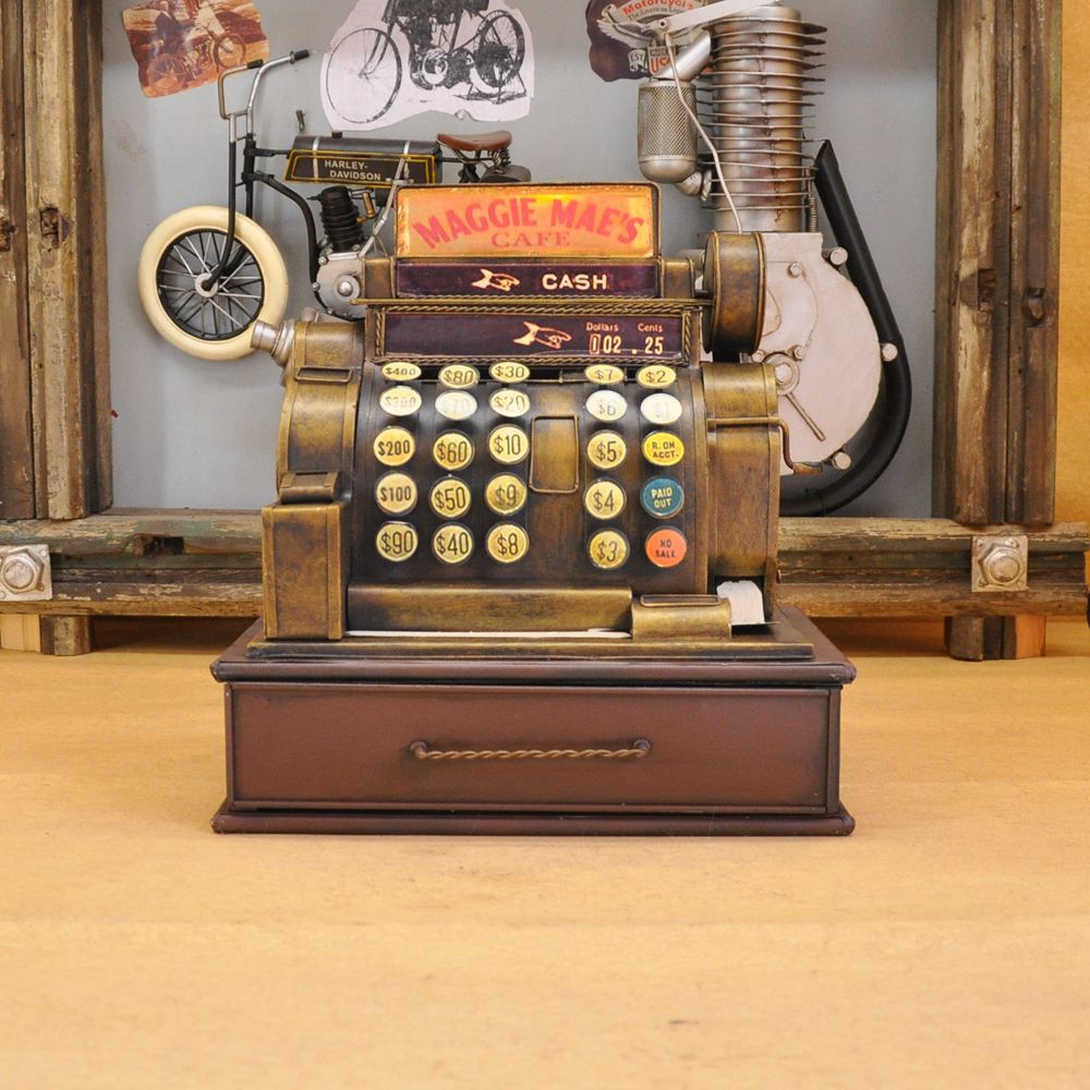 Retro old cash register model home soft decoration restaurant bar decorative arts and crafts. Retro old cash register model home soft decoration restaurant bar decorative arts and crafts.