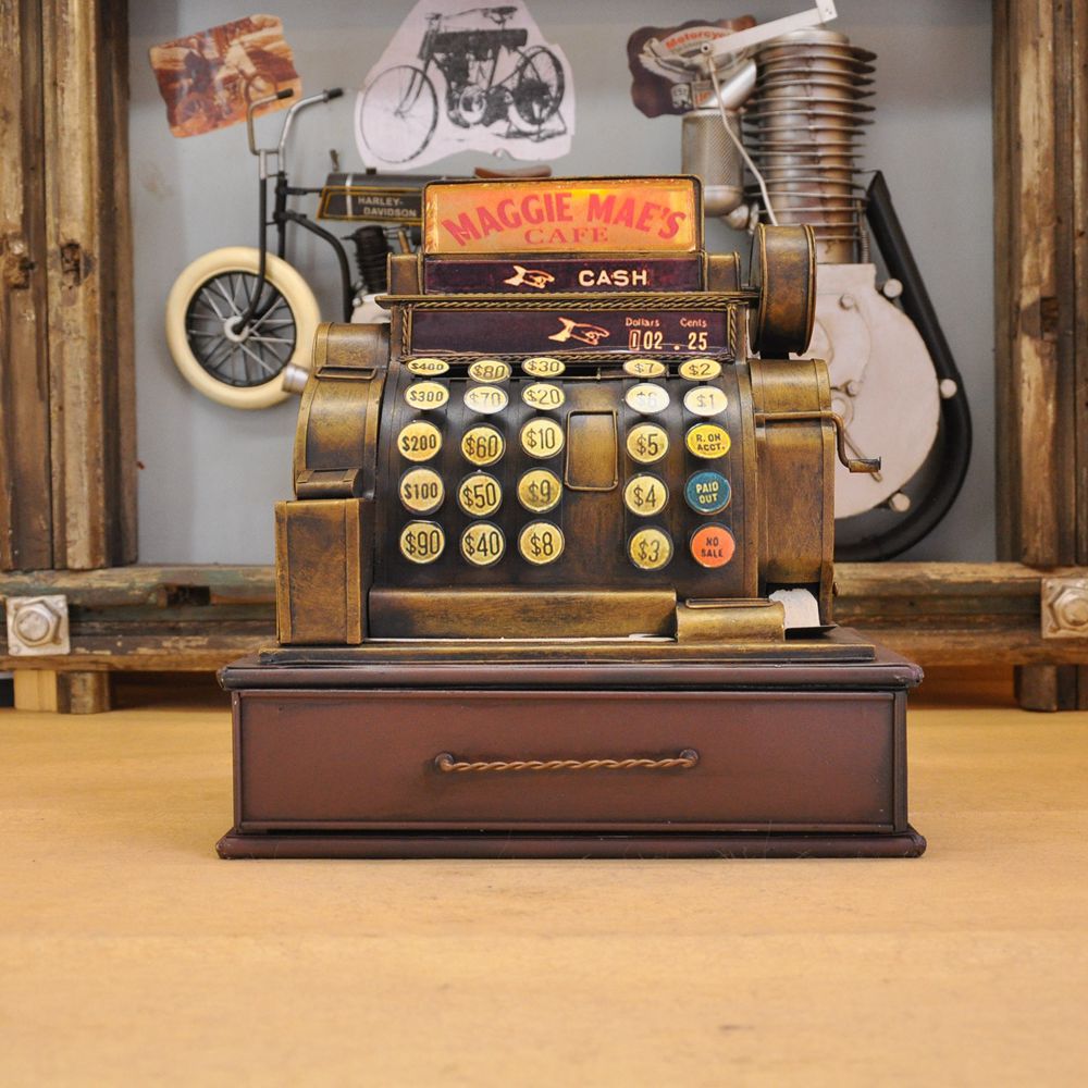 Retro old cash register model home soft decoration restaurant bar decorative arts and crafts. Retro old cash register model home soft decoration restaurant bar decorative arts and crafts.