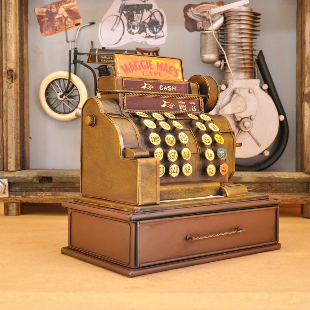 Retro old cash register model home soft decoration restaurant bar decorative arts and crafts. Retro old cash register model home soft decoration restaurant bar decorative arts and crafts.