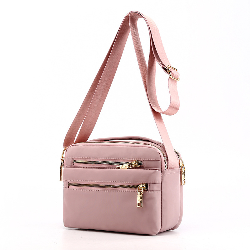 Multi-Layer Zipper Oxford Cloth Small Bag Casual Messenger Bag Large Capacity Cash Register Business Bag Women&#039;s Shoulder Lightweight Mom Bag