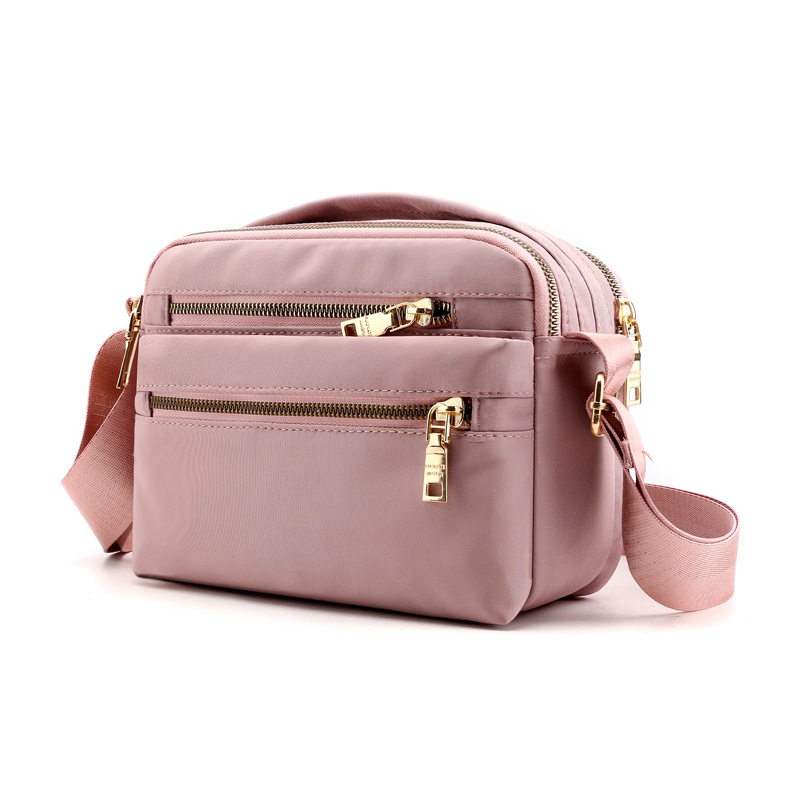 Multi-Layer Zipper Oxford Cloth Small Bag Casual Messenger Bag Large Capacity Cash Register Business Bag Women&#039;s Shoulder Lightweight Mom Bag