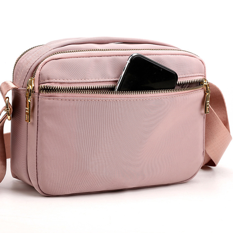 Multi-Layer Zipper Oxford Cloth Small Bag Casual Messenger Bag Large Capacity Cash Register Business Bag Women&#039;s Shoulder Lightweight Mom Bag