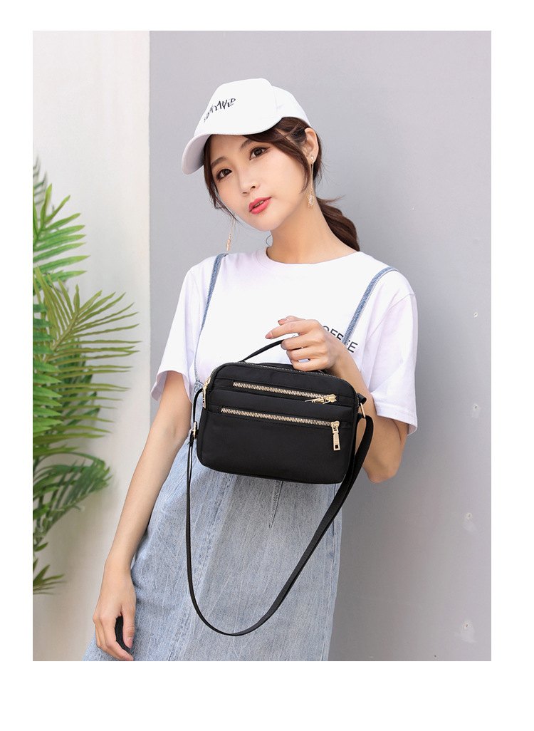Multi-Layer Zipper Oxford Cloth Small Bag Casual Messenger Bag Large Capacity Cash Register Business Bag Women's Shoulder Lightweight Mom Bag Multi-Layer Zipper Oxford Cloth Small Bag Casual Messenger Bag Large Capacity Cash Register Business Bag Women's Shoulder Lightweight Mom Bag