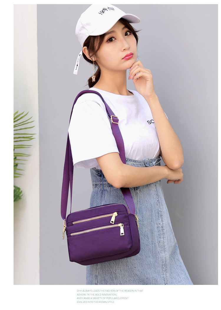 Multi-Layer Zipper Oxford Cloth Small Bag Casual Messenger Bag Large Capacity Cash Register Business Bag Women's Shoulder Lightweight Mom Bag Multi-Layer Zipper Oxford Cloth Small Bag Casual Messenger Bag Large Capacity Cash Register Business Bag Women's Shoulder Lightweight Mom Bag