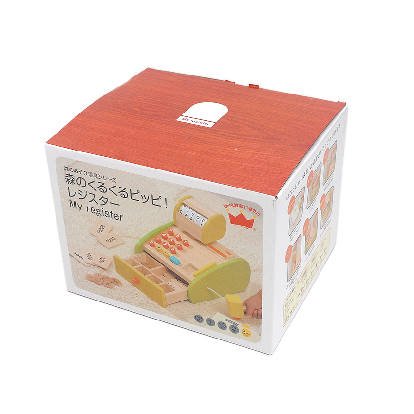 Children&#039;s Wooden Simulation Supermarket Cash Register Kindergarten Play House Supermarket Cashier Machine Early Education Educational Wooden Toys