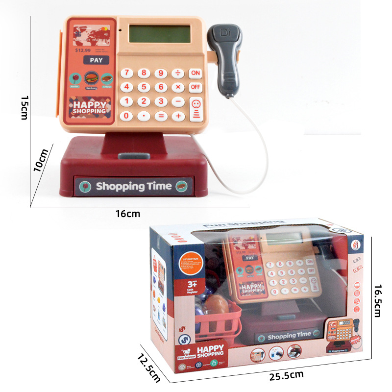 Play House Toy Children&#039;s Supermarket Cash Register Toy Girl&#039;s Toy with Calculator Simulation Cash Register Toy