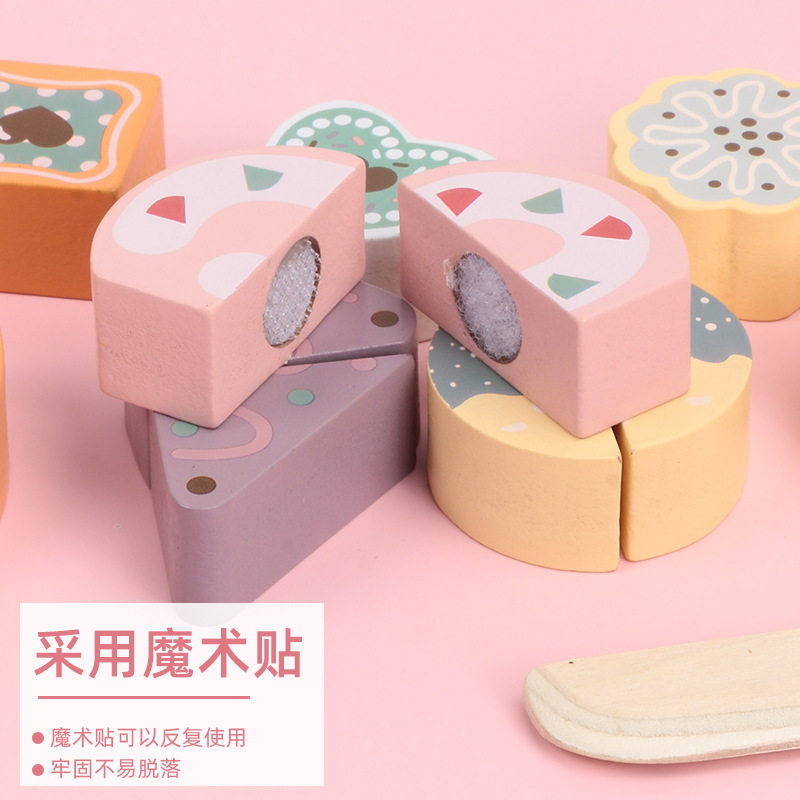2020 Wooden Simulation Afternoon Tea Cake Machine Children Play House Cash Register Boys and Girls Toys Gift