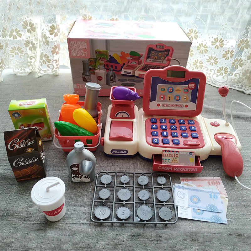 Cross-Border New Arrival Children Play House Supermarket Cash Register Intelligent Voice Scanning Card Swiping Multifunctional Baby Toys Cross-Border New Arrival Children Play House Supermarket Cash Register Intelligent Voice Scanning Card Swiping Multifunctional Baby Toys