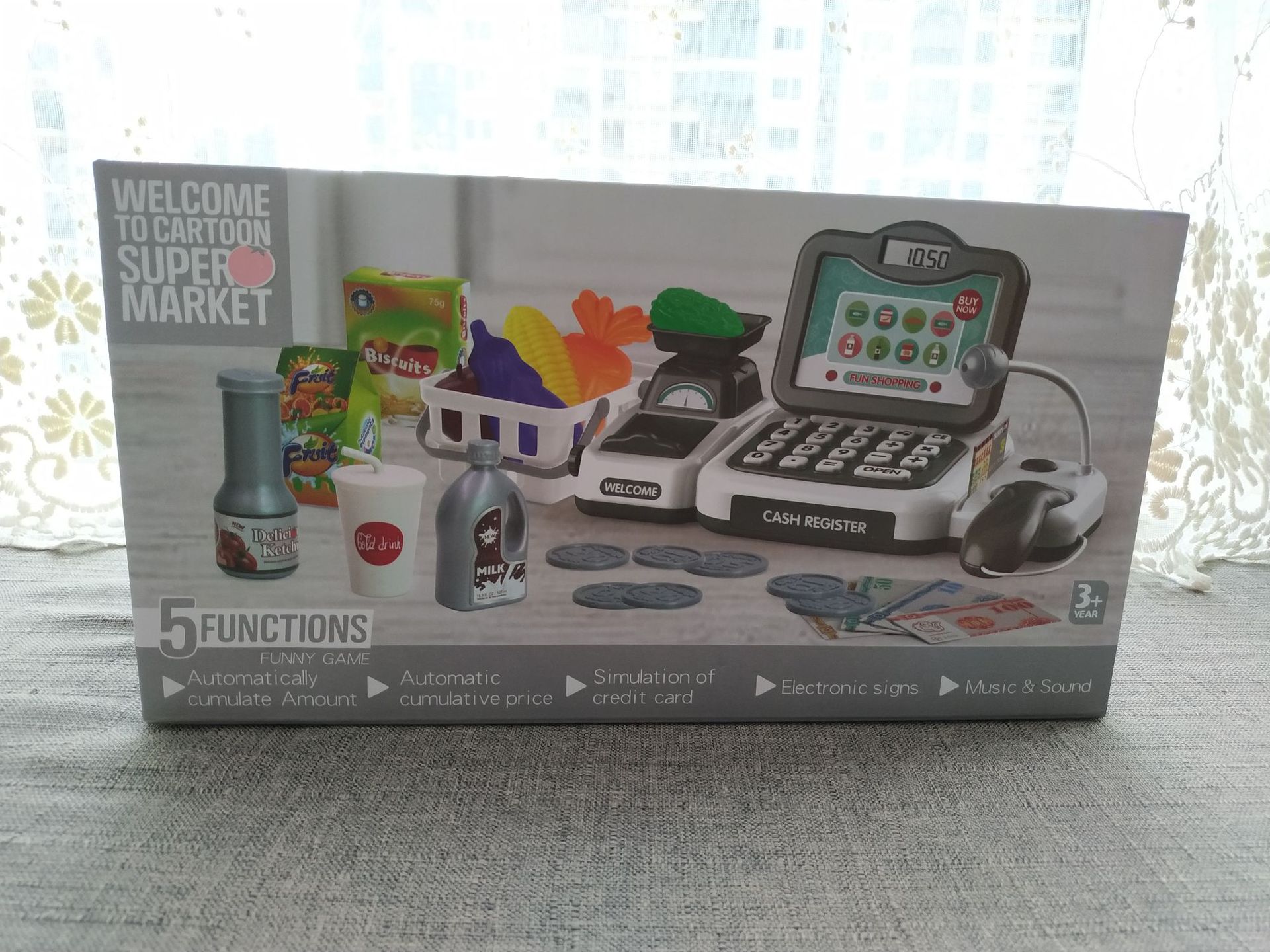 Cross-Border New Arrival Children Play House Supermarket Cash Register Intelligent Voice Scanning Card Swiping Multifunctional Baby Toys Cross-Border New Arrival Children Play House Supermarket Cash Register Intelligent Voice Scanning Card Swiping Multifunctional Baby Toys