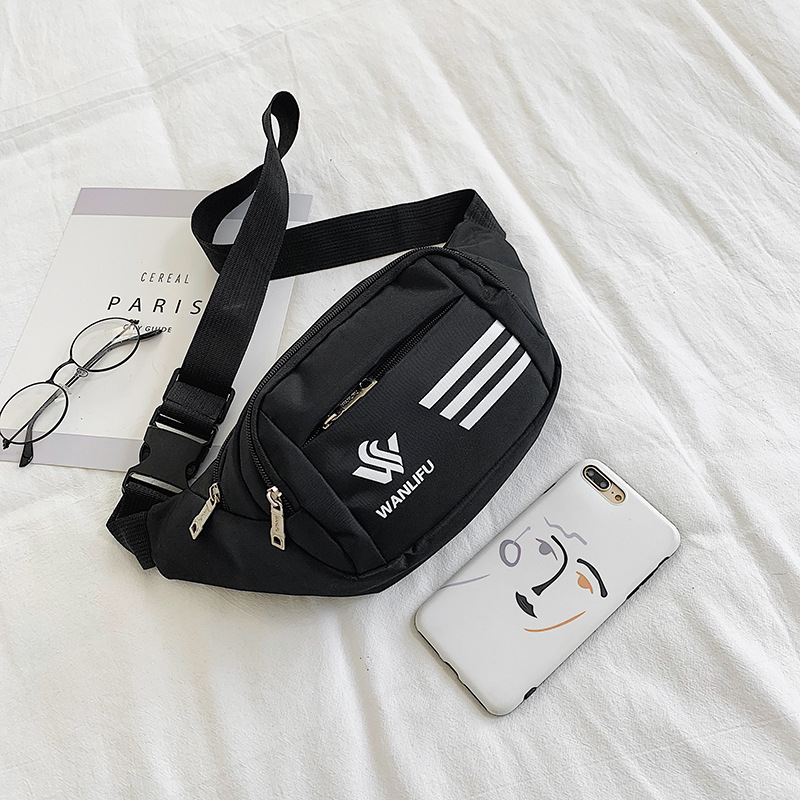 Wholesale Customized Men and Women Casual Waist Bag Cash Register Cell Phone Storage Bag Nylon Sports Shoulder Bag Crossbody Chest Bag