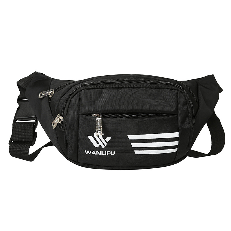 Wholesale Customized Men and Women Casual Waist Bag Cash Register Cell Phone Storage Bag Nylon Sports Shoulder Bag Crossbody Chest Bag