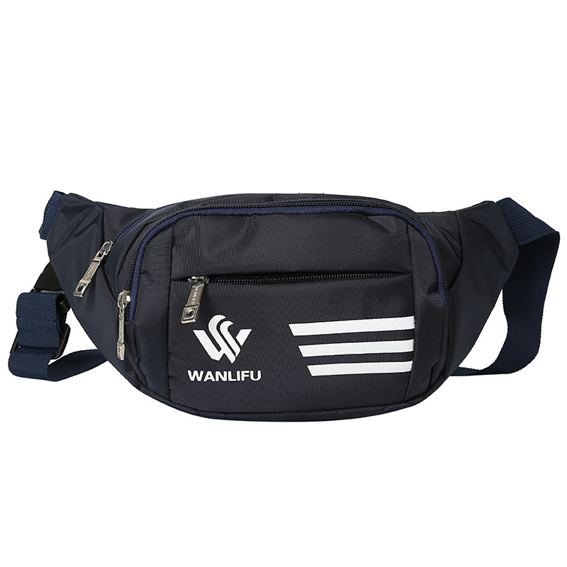 Wholesale Customized Men and Women Casual Waist Bag Cash Register Cell Phone Storage Bag Nylon Sports Shoulder Bag Crossbody Chest Bag