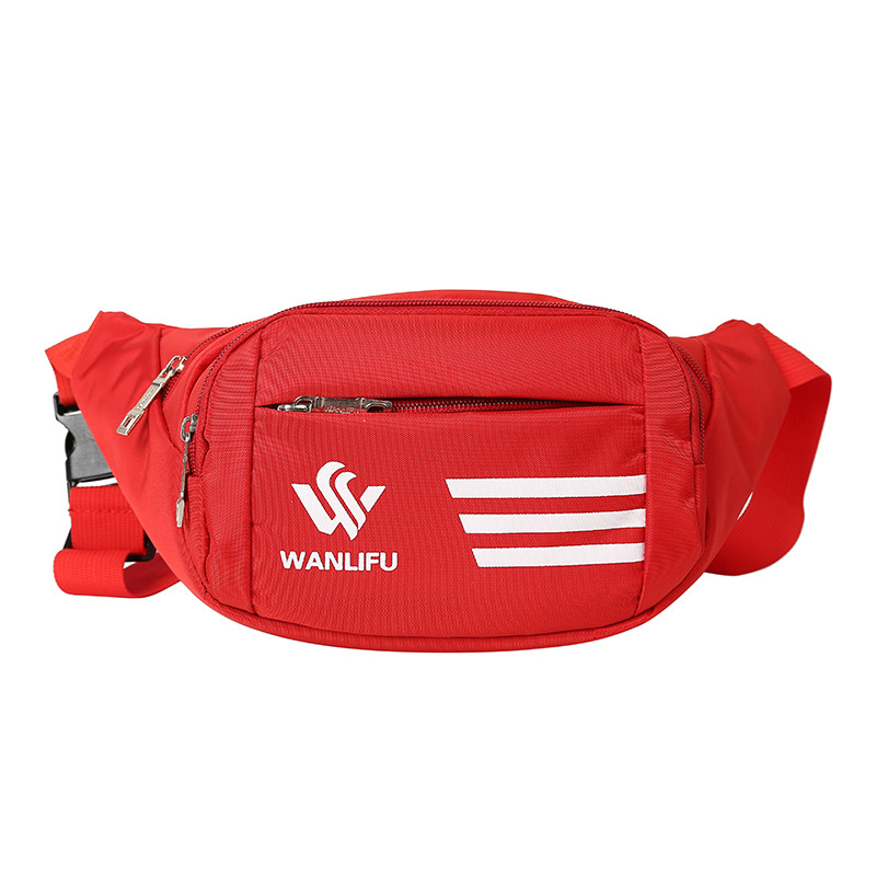 Wholesale Customized Men and Women Casual Waist Bag Cash Register Cell Phone Storage Bag Nylon Sports Shoulder Bag Crossbody Chest Bag