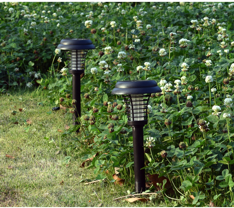 Solar Mosquito Lamp Outdoor Insecticidal the Insecticidal Lamp Mosquito Killer Mosquito Killer Battery Racket Mosquito Lamp Lawn Lamp