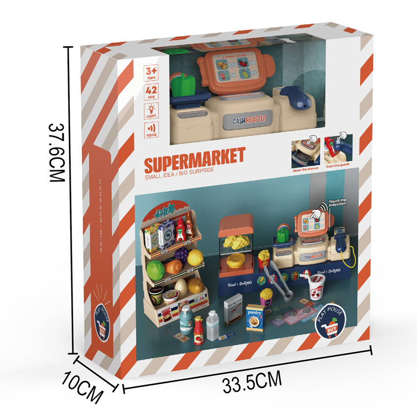 Boys and Girls Children Play House Simulation Supermarket Ice Cream Set Hamburger Blender Shopping Cash Register Toys Boys and Girls Children Play House Simulation Supermarket Ice Cream Set Hamburger Blender Shopping Cash Register Toys