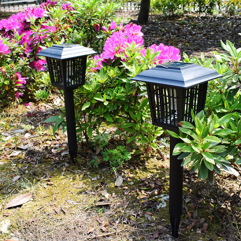 Amazon Cross-Border Solar Mosquito Lamp Lights Led Electronic Mosquito Killer Mosquito Killer Battery Racket Mosquito Lamp Lawn Lamp