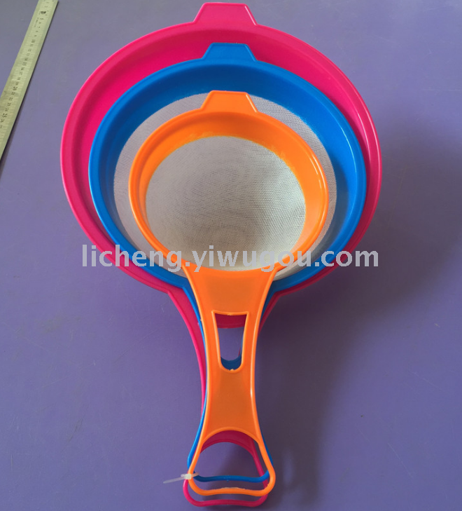 Plastic rice flour sieve strainer spoon noodle colander strainer