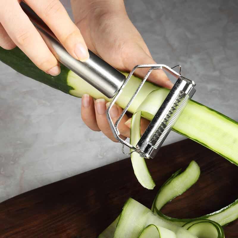 Two-in-One Kitchen Multifunctional Paring Knife Stainless Steel Potato Melon Fruit Grater Household Fruit Peler