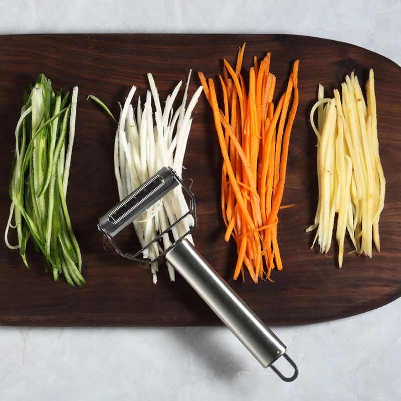 Two-in-One Kitchen Multifunctional Paring Knife Stainless Steel Potato Melon Fruit Grater Household Fruit Peler